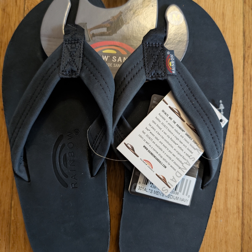 Rainbow Men's Navy 8.5-9.5 Sandals